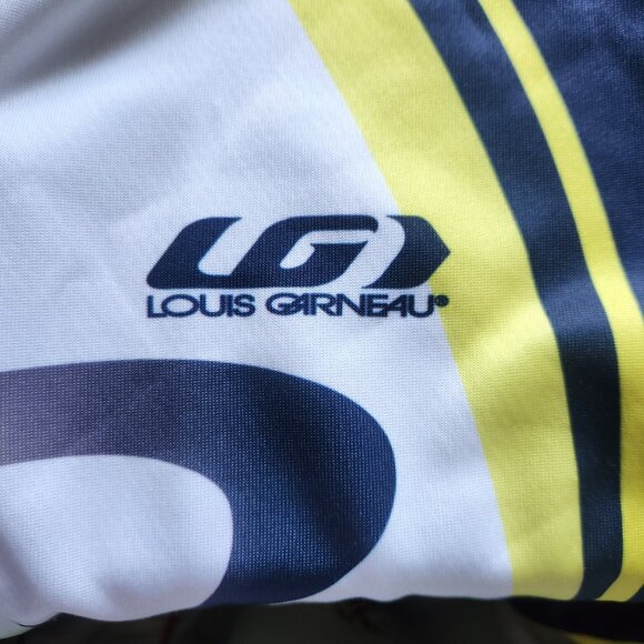 Louis Garneau Cycling Jersey Mens XL Short Sleeve 1/2 Zip Lumina Blue Yellow - Picture 6 of 9